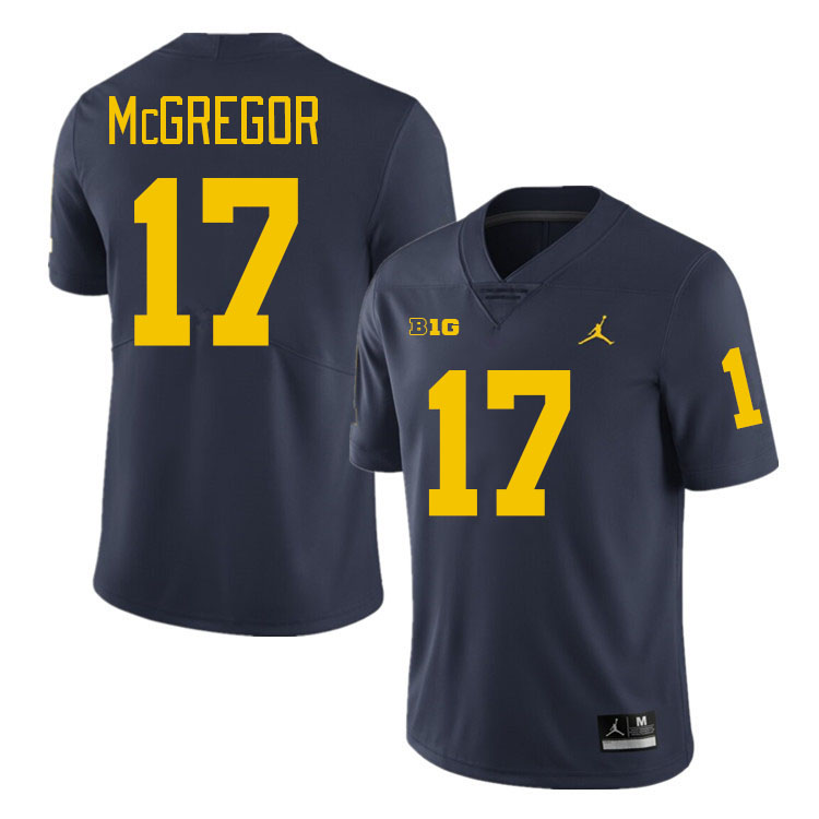 Braiden McGregor Michigan Jersey,Michigan Wolverines #17 Braiden McGregor Jersey Youth-Navy